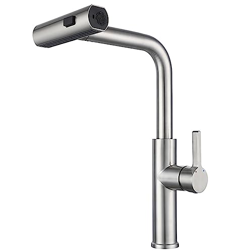 Robinet d'évier de cuisine avec douchette extractible 3 modes et cascade intégrée