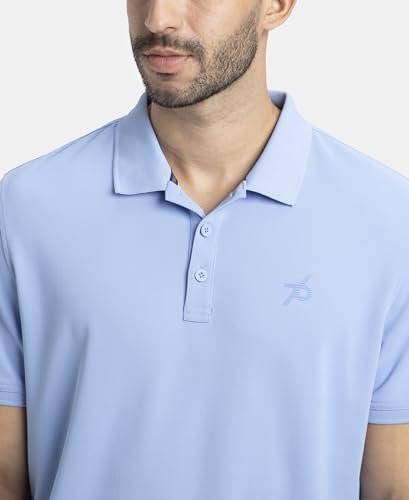 Image of Jockey AM38 Men's Microfiber Fabric Solid Half Sleeve Polo T-Shirt with StayDry & StayFresh Technology