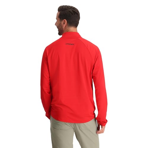 Spyder Men's Gridweb Half Zip Fleece Ski Base Layer Jacket2
