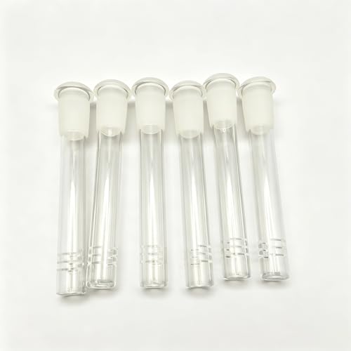 6pcs Lab-Grade Glass Adapters, 12cm Length, 14mm Threaded Connectors