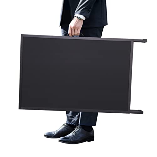 Yakpho Heavy Duty Slide-in Folding Sandwich Board A-Frame Sidewalk Sign 24x36 Inch Black Coated Steel Metal Double-Sided Pavement Sign (Frame only)