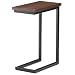 Simpli Home Skyler Solid Mango Wood and Metal 18 inch Wide Rectangle Industrial C Side Table in Dark Cognac Brown, Fully Assembled