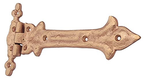 Image of Adonai Hardware Adonijah Antique Cast Iron Strap T Hinge (7.9 inch x 12 Pack, Copper Finish) for Barn Doors, Gates, Kitchen Cabinets, Sheds, Wooden Box, Furniture, Cedar Chest and Trunks