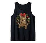 Funny Tabby Cat lover Festive Christmas Animal