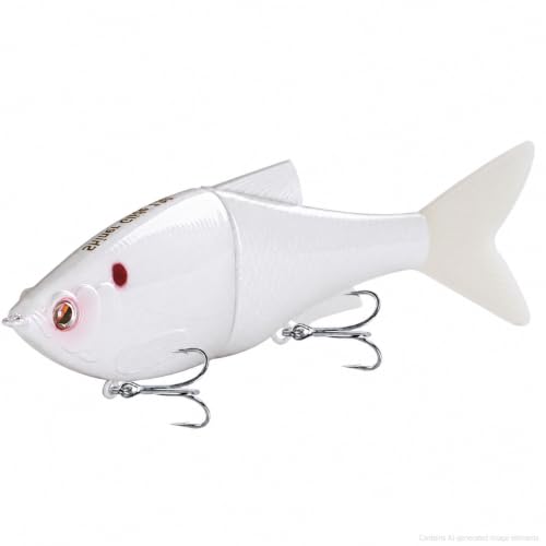 LITTMA Shiner Glide 130 Glide Baits Slow Sinking Subtle S-Curve Action Jointed Swimbait - Midwest South Lakes Rivers Freshwater Lure for Bass Trout Pike