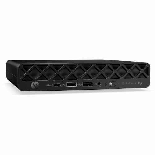 Image of HP EliteDesk 8 G2i Desktop Computer - Intel Core Ultra 5 Series 3 335 - vPro Technology - 16 GB - PCI Express NVMe SSD - Mini PC - Jack Black - Intel Chip - Windows 11 Pro - DDR5 SDRAM - English Keybo