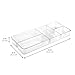 iDesign Rain Plastic Divided Vanity Organizer, Storage Tray for Cosmetics, Makeup, and Accessories on Vanity, Countertop, Bathroom, or Cabinet, 5 Compartments, 5 Compartments, Clear