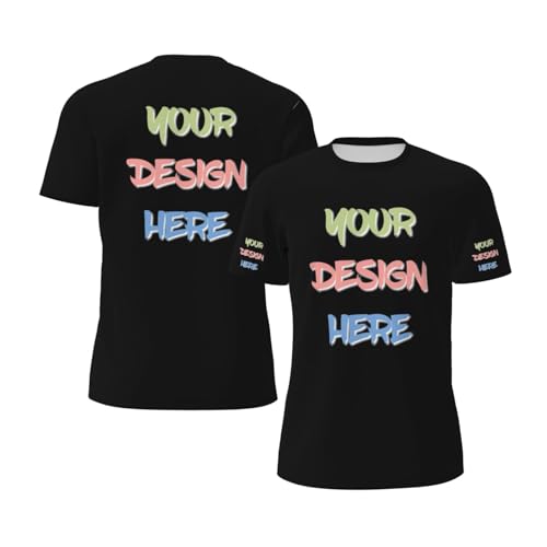 Custom T Shirts for Men Custom Shirt 4-Sided Printing Personalized Tshirts add Logo Text Photo