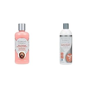 Veterinary Formula Solutions Ultra Oatmeal Moisturizing Conditioner for Dogs, 17 oz & Clinical Care Hot Spot & Itch Relief Medicated Shampoo for Dogs and Cats 16oz