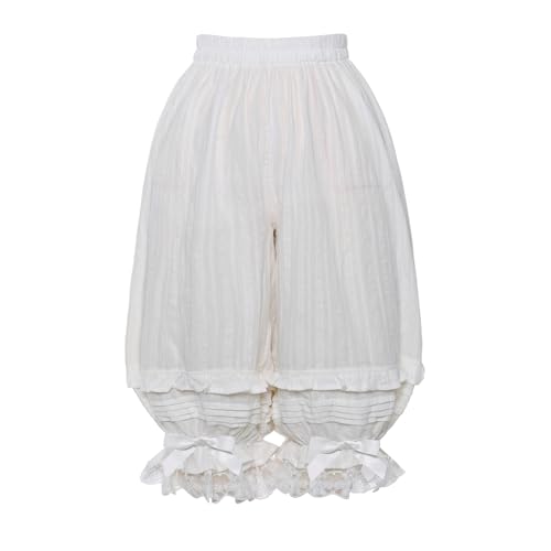Womens Victorian Lolita Bloomers Maid Ruffles Pumpkin Pants