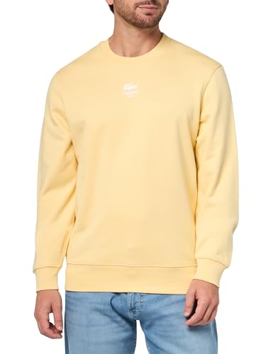 Lacoste Men's Printed Fleece Sweatshirt, Sesame, Medium