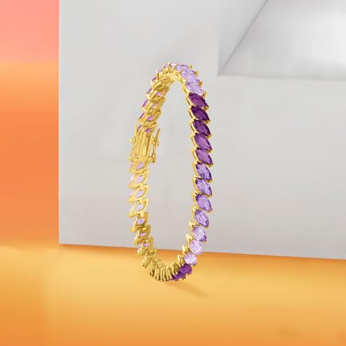 Ross-Simons 17.00 ct. t.w. Ombre Amethyst Tennis Bracelet in 18kt Gold Over Sterling3
