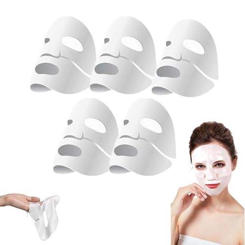 MIOKUKO Mascarilla reafirmante Antiarrugas de colágeno Profundo Facial, mascarilla Facial de biocolágeno Coreano, mascarilla Profunda Real de biocolágeno, mascarilla Facial Durante la Noche (5PCS)