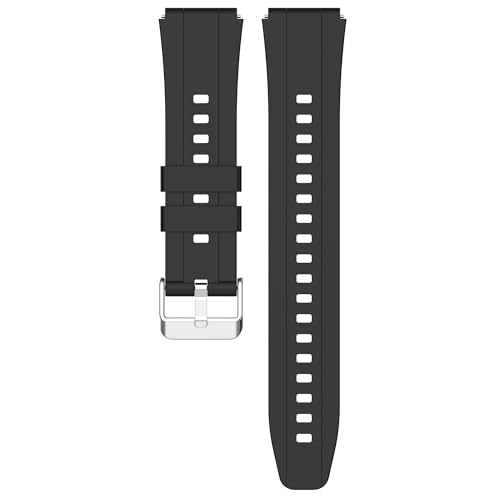 E ECSEM Black Straps Compatible for Mindrose H80 Bands Silicone Sport Waterproof Quick Release Wristbands Accessories, Soft and Durable