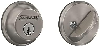 Schlage B60N619 Satin Nickel Single-sided Deadbolt