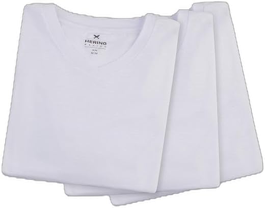 Kit Com 3 Camisetas Masculinas Básicas Regular Gola V - Hering