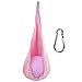 AYNEFY Hamac d'Intérieur en Tissu pour Enfants, Chaise Suspendue en Coton Interieur Chambre Balançoire avec Sac Gonflable Bébé Chambre(Rose)
