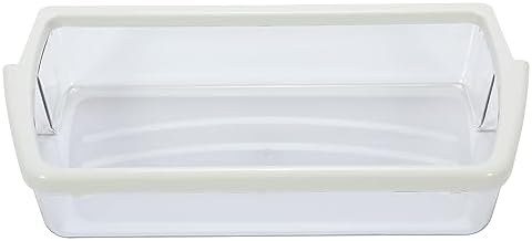 Kojem WRS325FDAM04 WRS325FDAB06 Replacement Refrigerator Door Shelf Bin Compatible with Whirlpool KitchenAid Kenmore Maytag Amana Ikea Inglis Estate Refrigerator Clear w/White Band on Top