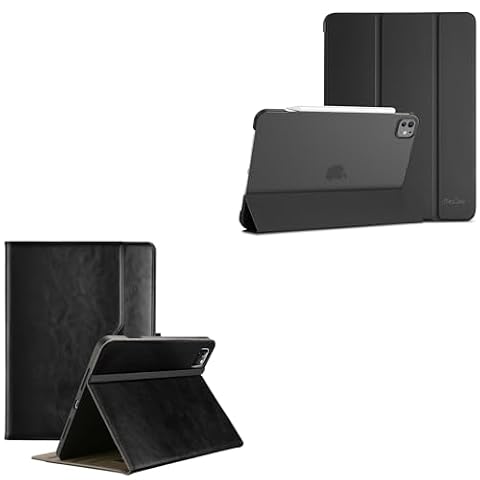 ProCase Smart Case for iPad Pro 11 Inch (M4) 2024 Bundle with PU Leather Case for iPad Pro 11 Inch… — $24.82 (8% off)