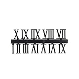 BDSHGRDH Reloj para niños， Calcomanía artística extraíble con números de Repuesto for decoración del hogar(Black Roman Numerals)