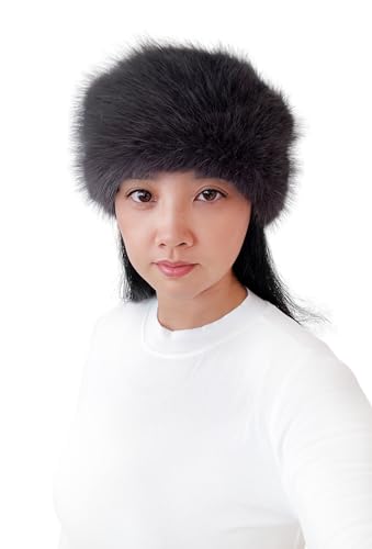 Lina & Lily Women's Winter Headband Head Ear Warmer Long Pile Faux Fur (Dark Grey) - Image 2