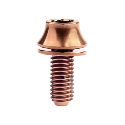 Image of Titanium M5x12mm with Washer Bicycle Water Bottle Cage Bolt 4 Pack