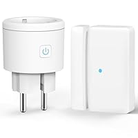 Funk Abluftsteuerung Dunstabzugshaube, ASOFTY Fensterkontaktschalter mit 3600W/16A Funksteckdose und Magnetischer Kontaktschalter, für Dunstabzugshaube, Offene Feuerstelle, Kaminen