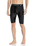 CHAMPRO Tri-Flex Padded Short, Adult Small, Black
