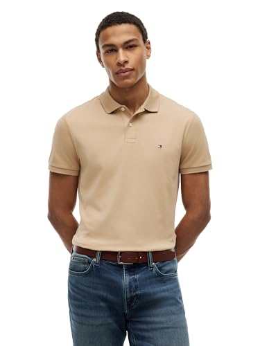 Image of Tommy Hilfiger Mens Short Sleeve Casual Polo Shirts in Regular Fit with Liquid Cotton