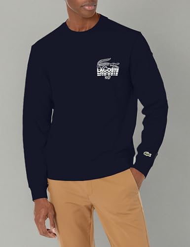 Lacoste Adult Long Sleeve Bold Print Crewneck Sweatshirt3