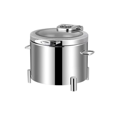 スープウォーマー 食品用スープ釜ウォーマー 電気式スープウォーマー スープジャー スープ保温鍋 保温温度調整と 30-90°C 保温ジャー 湯煎式 大容量 味噌汁 ステンレス鋼 スマートタッチ 操作は簡単 バイキング レストラン 業務用 家庭用 (機械式ス