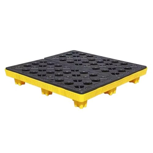 Plataforma modular industrial de contención de derrames, bandeja de control de derrames de plástico duradero para protección del medio ambiente, paleta de derrames de aceite y productos químicos