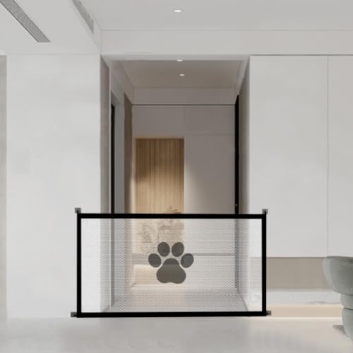 Beatanug Valla portátil para mascotas sin taladrar para perros, barrera de malla de poliéster plegable, opciones de 180 x 78 cm y 110 x 78 cm, puerta de partición blanca para interiores y exteriores
