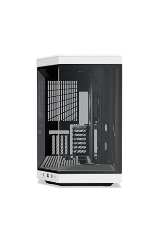 Image of Hyte Y70 Upgraded Modern Aesthetic Dual Chamber Panoramic Tempered Glass Mid-Tower ATX Computer Gaming Case with PCIE 4.0 Riser Cable Included, White (CS-HYTE-Y70-BW)