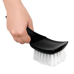 Ocobetom Bandenborstels voor reinigingswielen – Reinigingsborstels en stofdoeken – Auto detaillering Car Wash Brush, wiel schone borstel voor auto, ergonomische grip met korte handgreep voor wielen