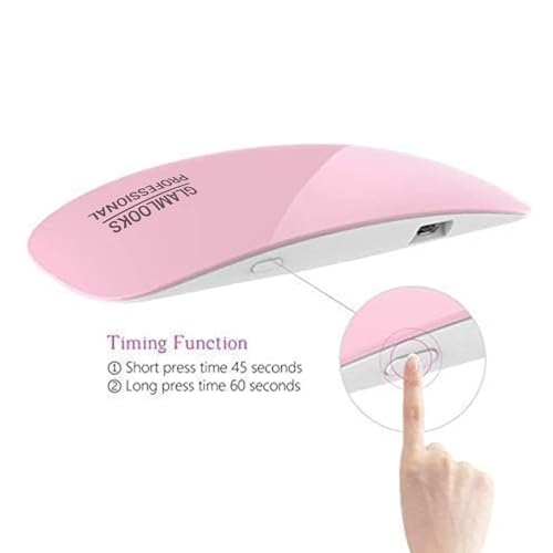 Glamlooks Professional 6W LED UV Nail Polish Drayer, Mini Foldable Nail Lamp, Nail Polish Dryer Curing Lamp Light Portable, Gel Based Nail Polish For All Kind Of Nail Paints... - Image 6