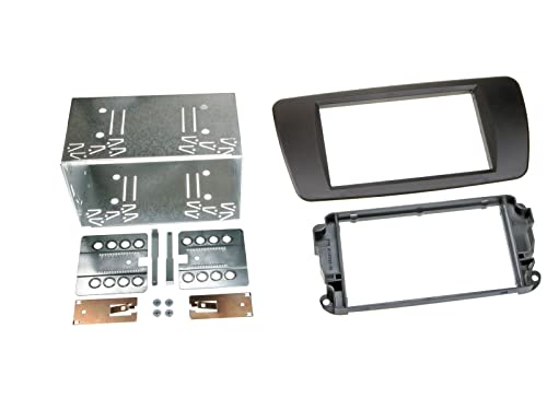 Façade d'autoradio double DIN pour Seat Ibiza 6J / 6JN à partir de 2008 Noir