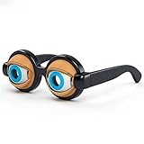 Funny Prop Glasses, Blinking Eye Glasses, Crazy Eyes Kinetic Winking Glasses, Novelty Funny Party Costume Props For Adults (Black)