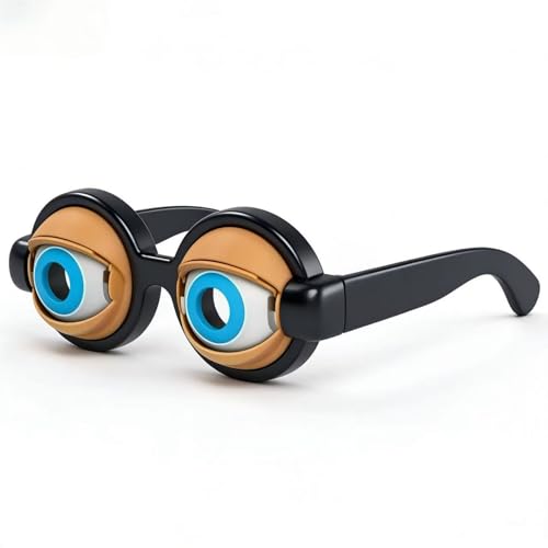 Crazy Blinking Winking Eye Glasses With Soft Comfort Nose Pads (Black)