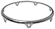 Latin Percussion Spannreifen Conga Comfort Curve II - Z Series (Extended Collar) - Chrom 14 Super Tumba | 7 Loch, LP775A