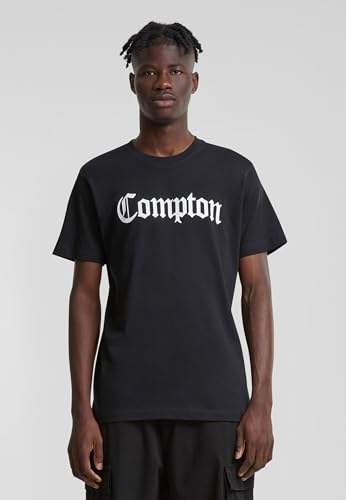 Mister Tee Camiseta de Manga Corta para Hombre Compton tee, Negro, L