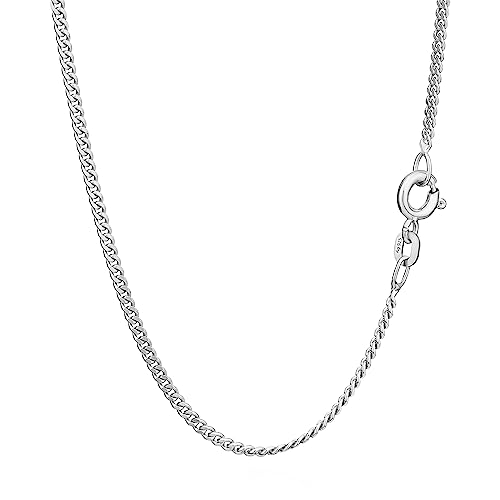 Chaîne en roi 1,7 mm en argent sterling 925 maille byzantine