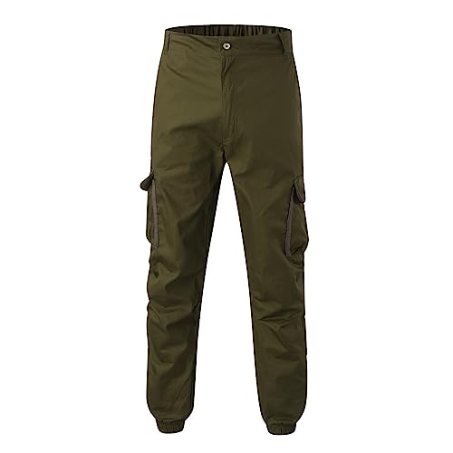 Men's Hiking Pants Waterproof Mens Elastic Waist Linen Men Summer for Cargo Casual Lightweight Street4