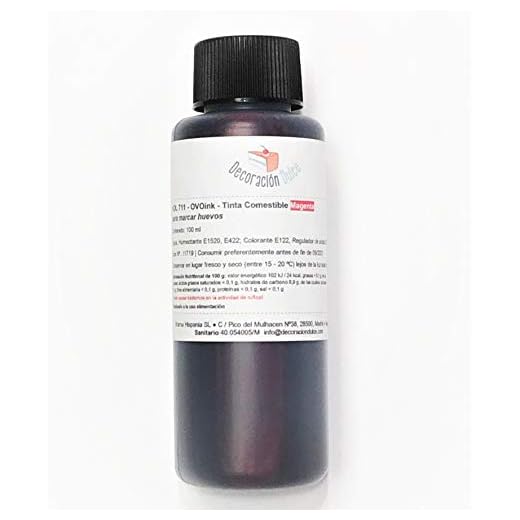 Botella DE OVOINK DE 100ML - Tinta ALIMENTARIA para MARCAR Huevos. (Magenta)