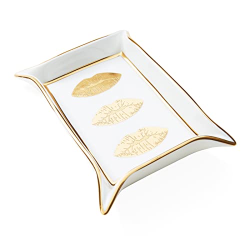 Jonathan Adler Lips Valet Schmucktablett, goldfarben Cover