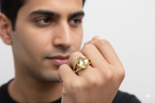 Image of 55Carat Choose Your Color Genuine Stone Ring 18K Gold Plated Oval Handmade Jewellery for Gift Sizes 4-13