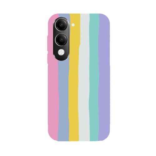 Image of Crepes Pink Rainbow | Pattern Designer Printed Hard Matt Finish Mobile Case Back Cover for Vivo T4 Lite 5G /iQOO Z10 Lite 5G /Vivo Y19 5G /Vivo Y19E