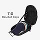 MOSISO Harte Tragen Hut Reiseetui für Baseballkappen, Groß Hat Organizer Aufbewahrungs Tasche für 7-8 mit Schultergurt, Kappen Trägerhut Halter Schützt für Reisen & Hause Lagerung,Schwarz
