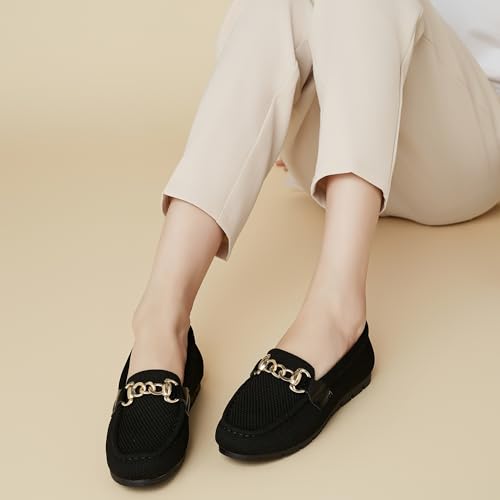 Image of Loafers for Women Comfortable Slip On Flats with Memory Foam Insole for Daily Wearing