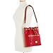 Dooney & Bourke Women's Drawstring in Pebble Grain Leather, Medium Sized Handbag with Drawstring Closure, Red